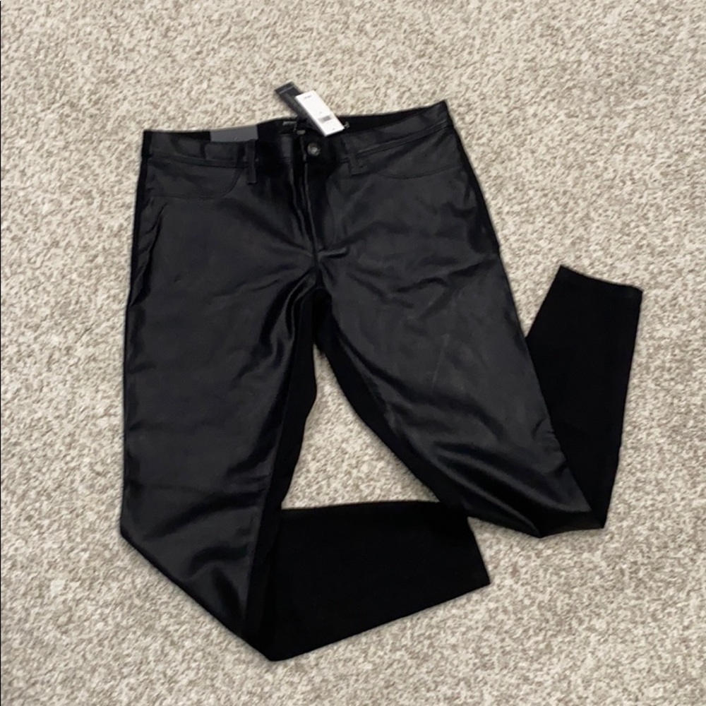 Banana Republic Faux Leather Black Pant